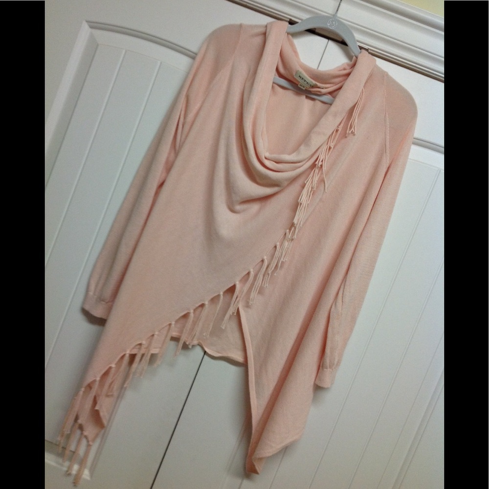 Repeat Fringed Wrap Cardigan M